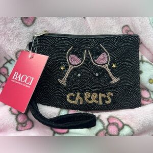 BACCI beaded wristlet clutch
